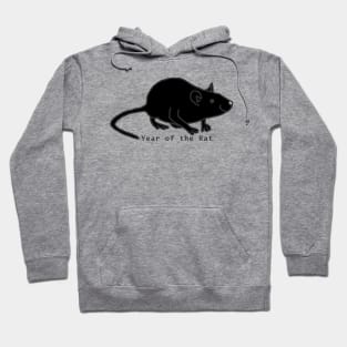 Year of the Rat Black Hoodie